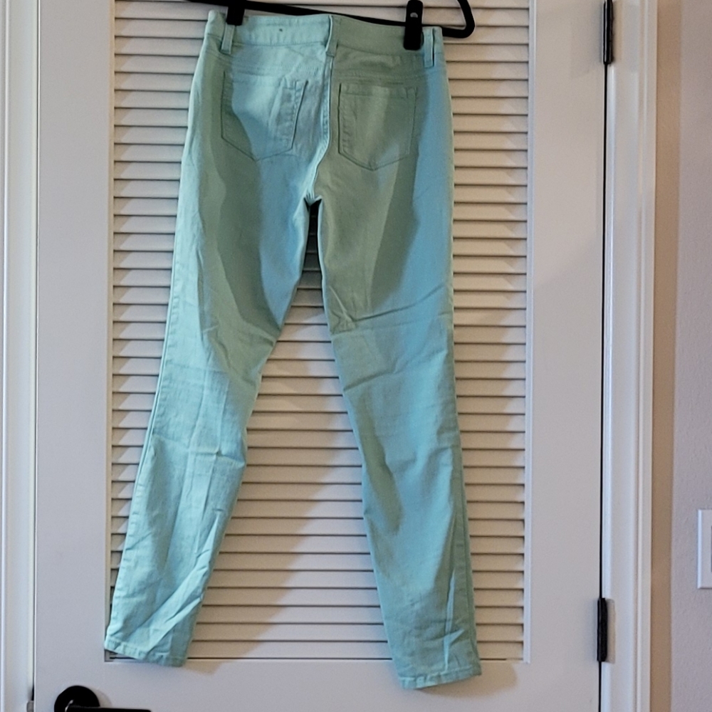 Refuge - Mint Green Skinny Jeans With Functional Back Pockets - Picture 2 of 8